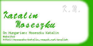 katalin moseszku business card